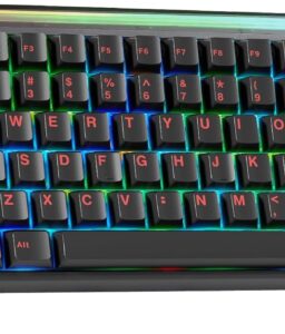 Aula Hero 75 HE Wireless Gaming Keyboard,Black Mechanical Keyboards | Tri-Mode BT 5.0/2.4GHz/USB-C 75% Aluminum Keyboard,RGB Custom Keyboard Hall Effect,Computer Keyboard Compatible w/Win/Mac
